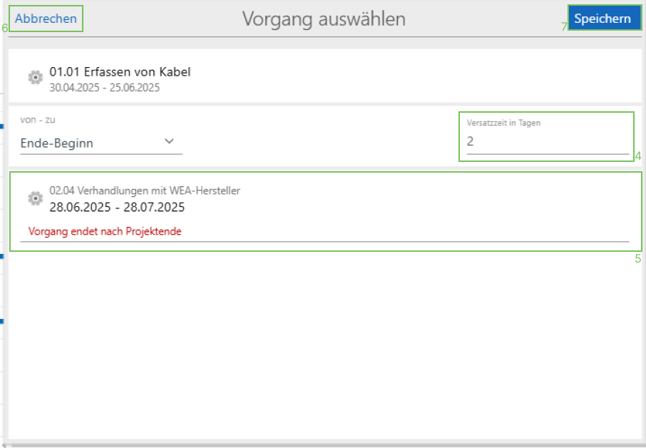 Gantt3 - Menüpunkt - Nachfolger verknüpfen - Versatzzeit festlegen und Validierung.png